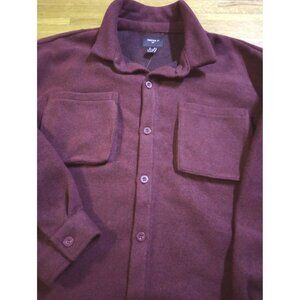 Forever 21 nwt maroon fleecejacket shacket layer men's 2XL